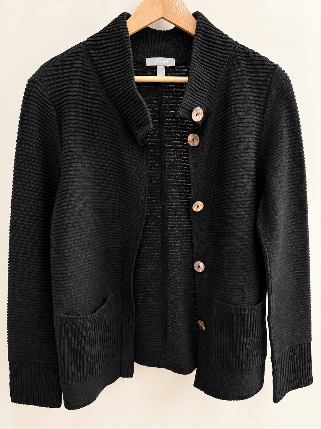 Black Button Cardigan