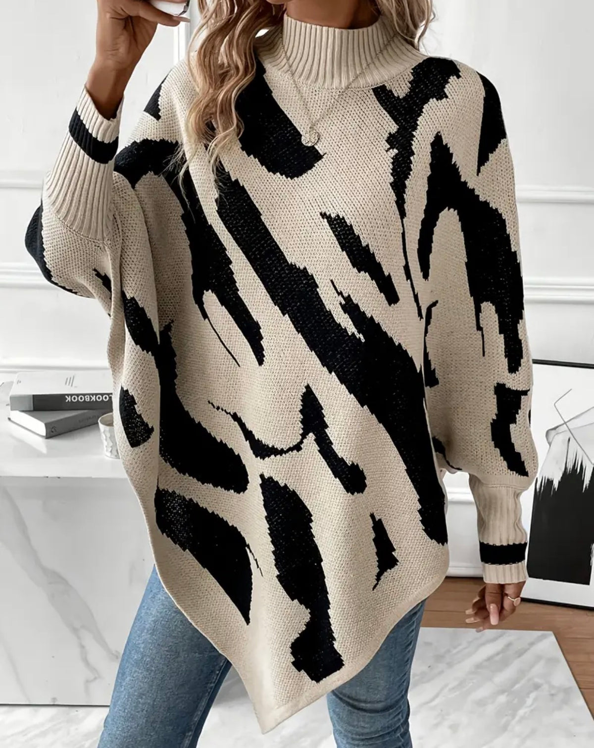 Zebra print sweater