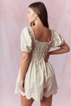 Washed Denim Romper (Denim)