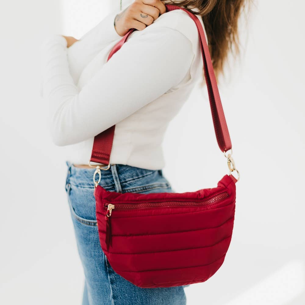 Jolie Puffer Belt Bag Crimson Red