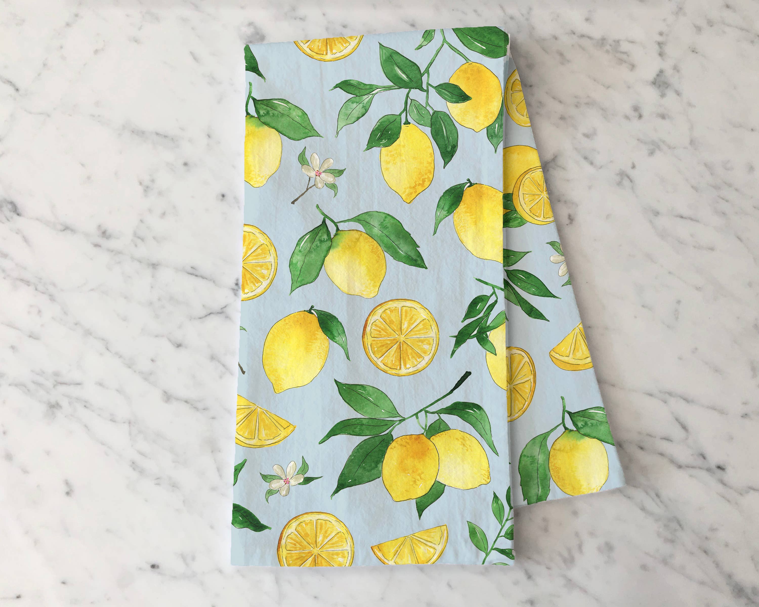 Lemons Tea Towel -  Zesty Summer Fruit