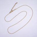 18" 16K Gold Filled 0.7mm Dainty Cable Layering Chain Necklace