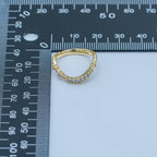 24K Gold Filled CZ Gradient Micro Paved Curved Ring