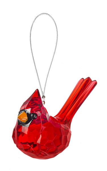 3.5" ELEGANT CARDINAL ORN,ACR