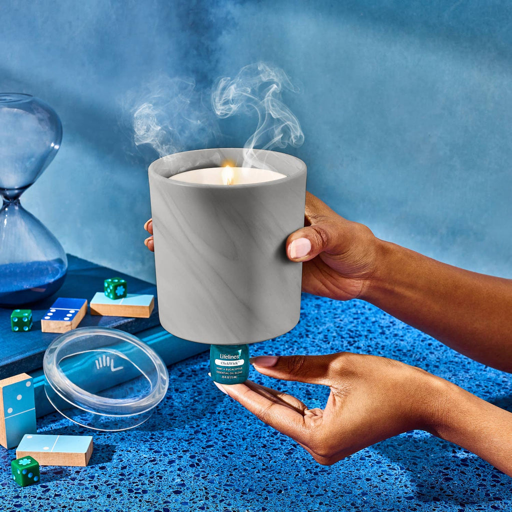 Flameless Candle Diffuser -  Marble