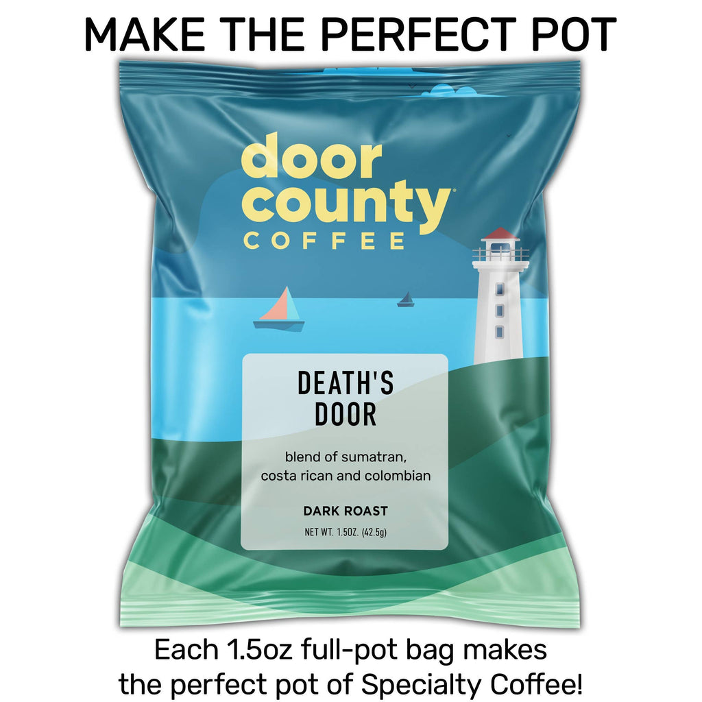 Door County Coffee, 1.5oz Individual Pot Bags & Different Flavors