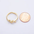 16K Gold Filled Minimalist Twisted Tied Knot Bow Ring