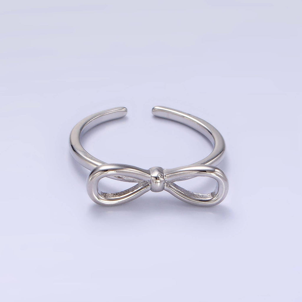 14K Gold Filled Minimalist Open Ribbon Bow Ring