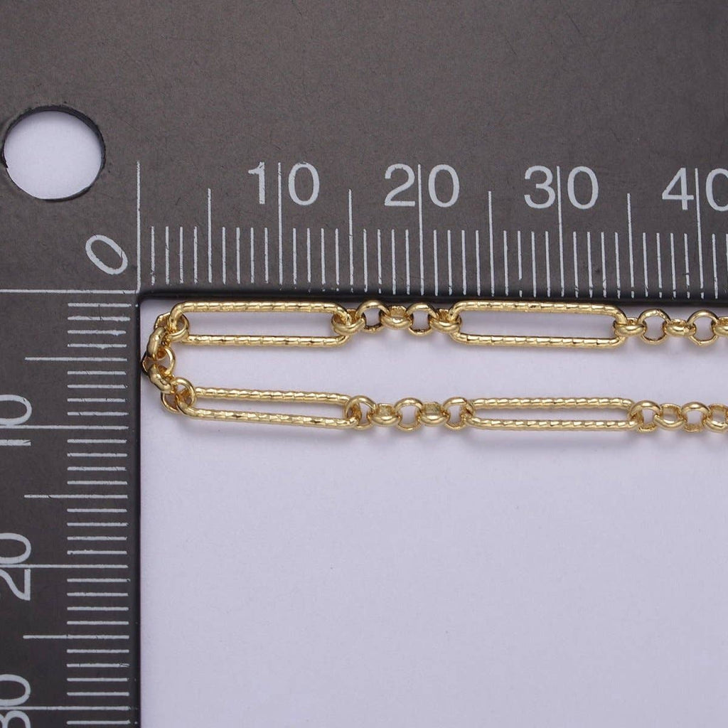 Dainty 24K Gold Filled Paper Clip Chain w/ bracelet