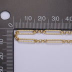 Dainty 24K Gold Filled Paper Clip Chain w/ bracelet
