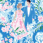 Bottle Wrap Preppy Bride and Groom - Champagne Collection