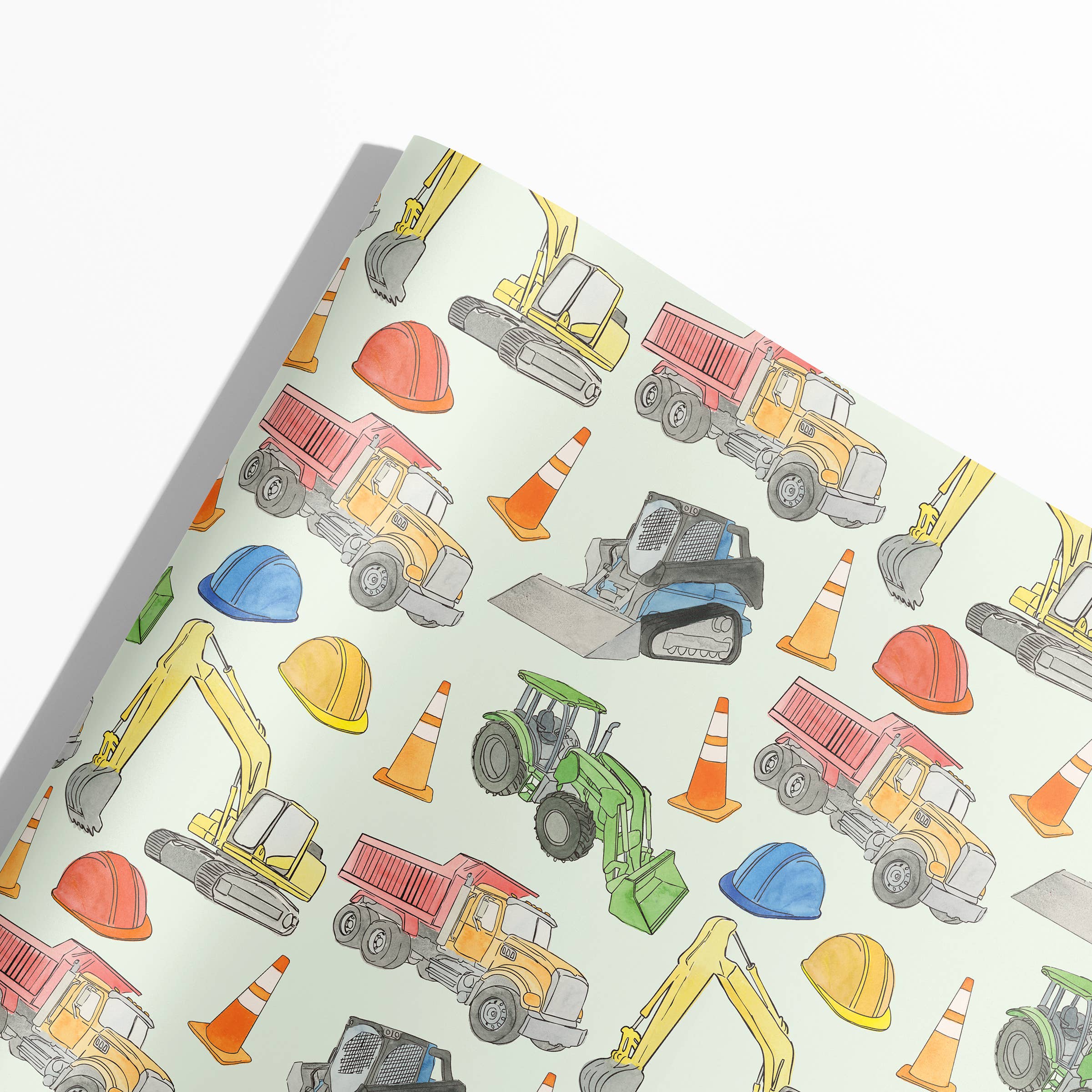 Construction Trucks Gift Wrap