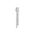 24K Gold Filled Knot Micro Paved CZ Linear Charm in Silver