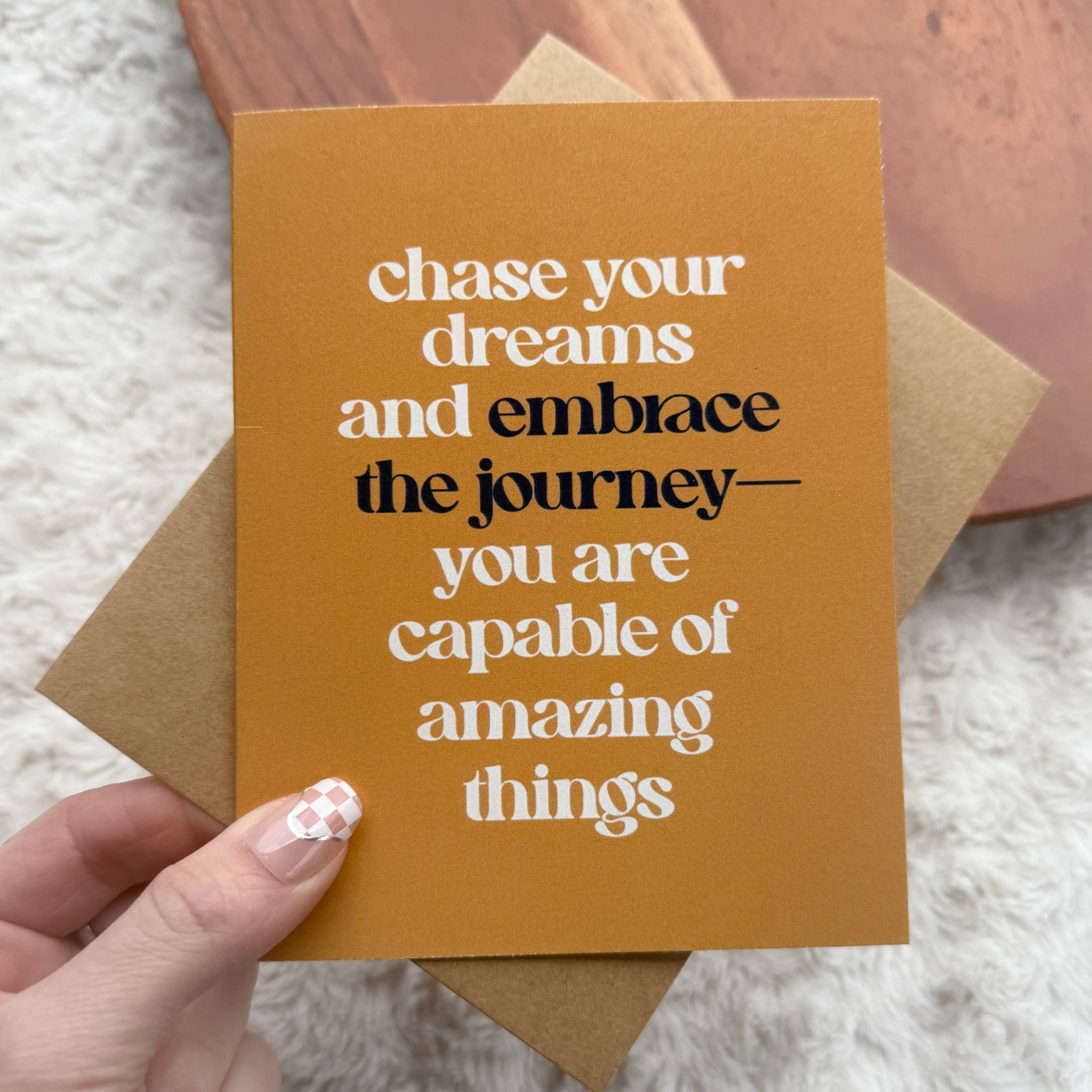 "Chase your dreams..." Inspirational Graduation Card