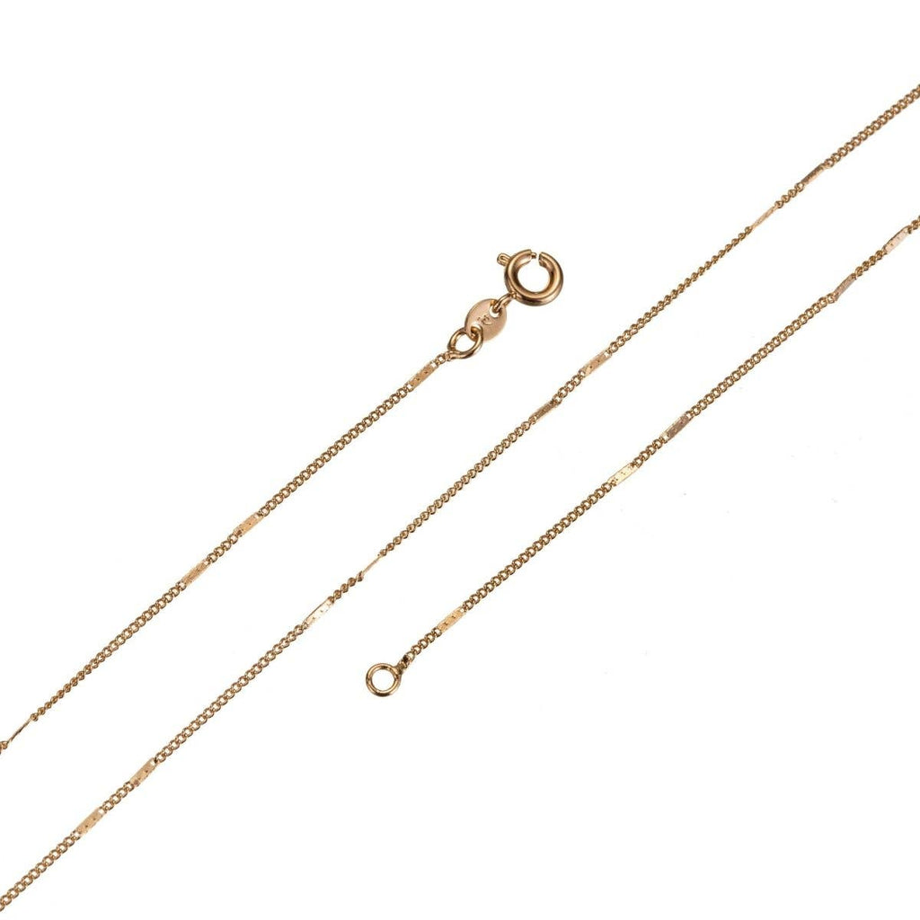 15.6'' Ready to Use 18K Gold Plated Bead Necklace Chain, Layering Beaded Chain, Dainty 1mm Bead Necklace w/Spring Ring