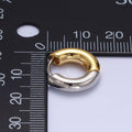Mixed Metal 20mm Gold & Silver Two Tone Statement Huggie