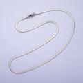 Dainty 2.5mm Silver Herringbone Snake Chain Necklace