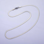 Dainty 2.5mm Silver Herringbone Snake Chain Necklace