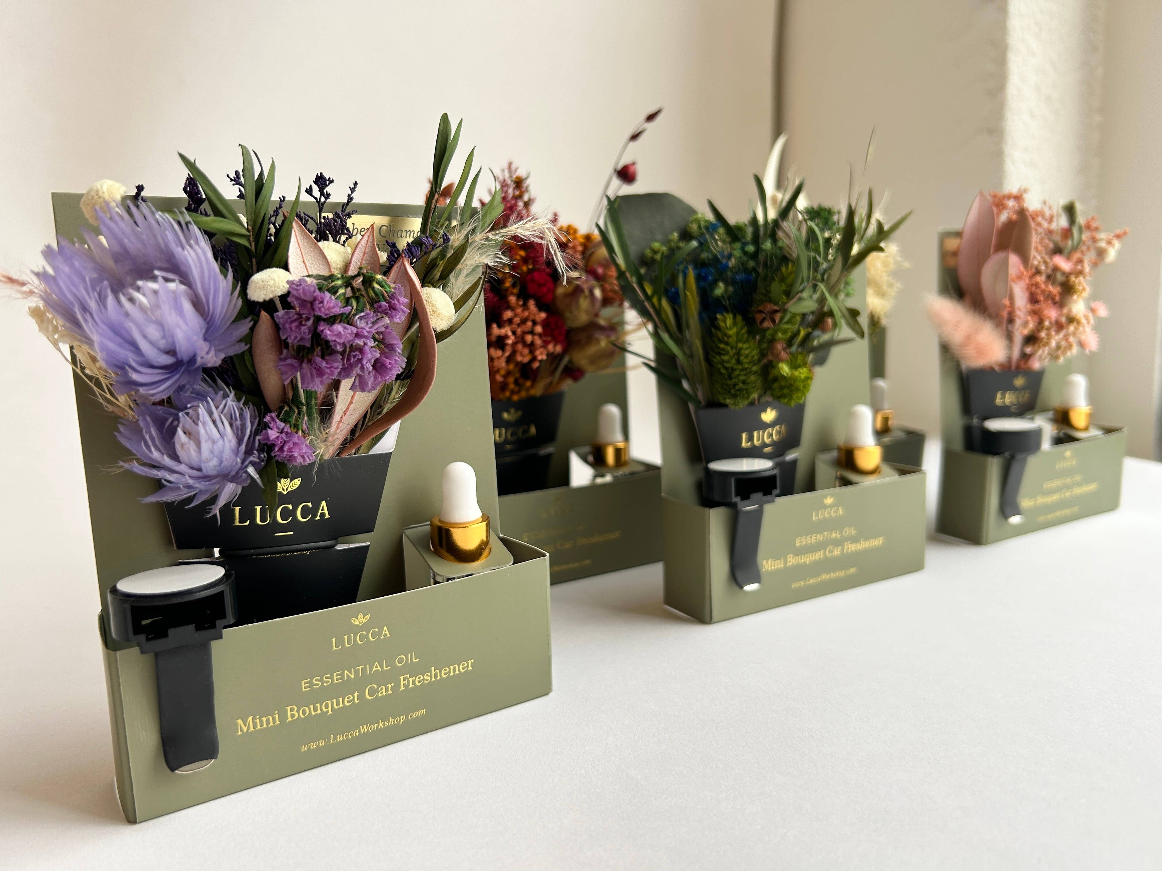 Nontoxic Floral Car Air Freshener: Vanilla & Rose