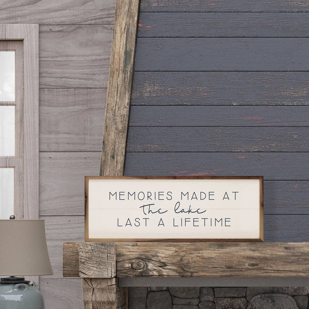 Memories Made At The Lake White: 12 x 4 x 1.5