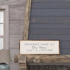 Memories Made At The Lake White: 12 x 4 x 1.5