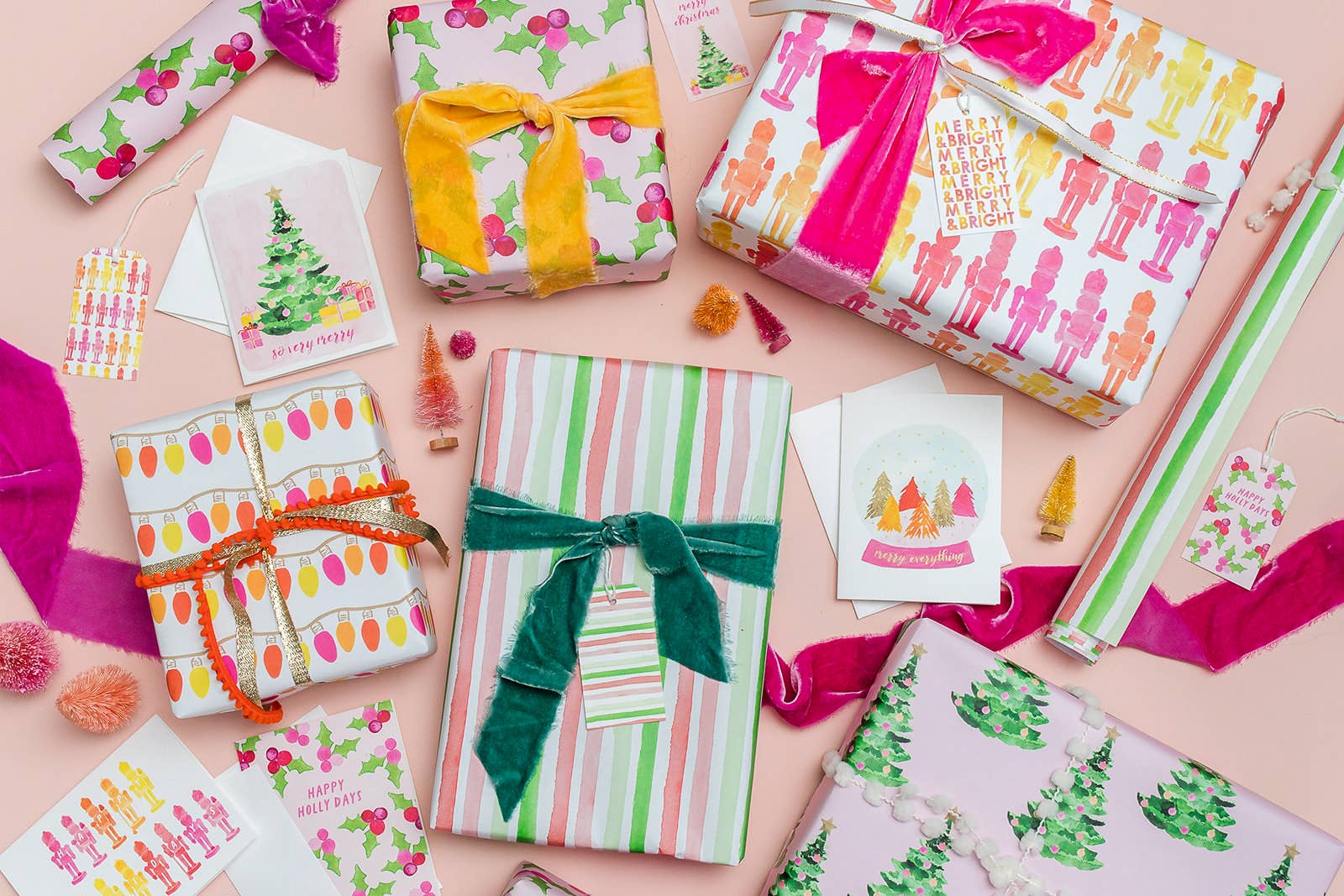 Pink Christmas Gift Wrap