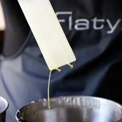 Flat Handmade Candle - Artisitic Red Poppies