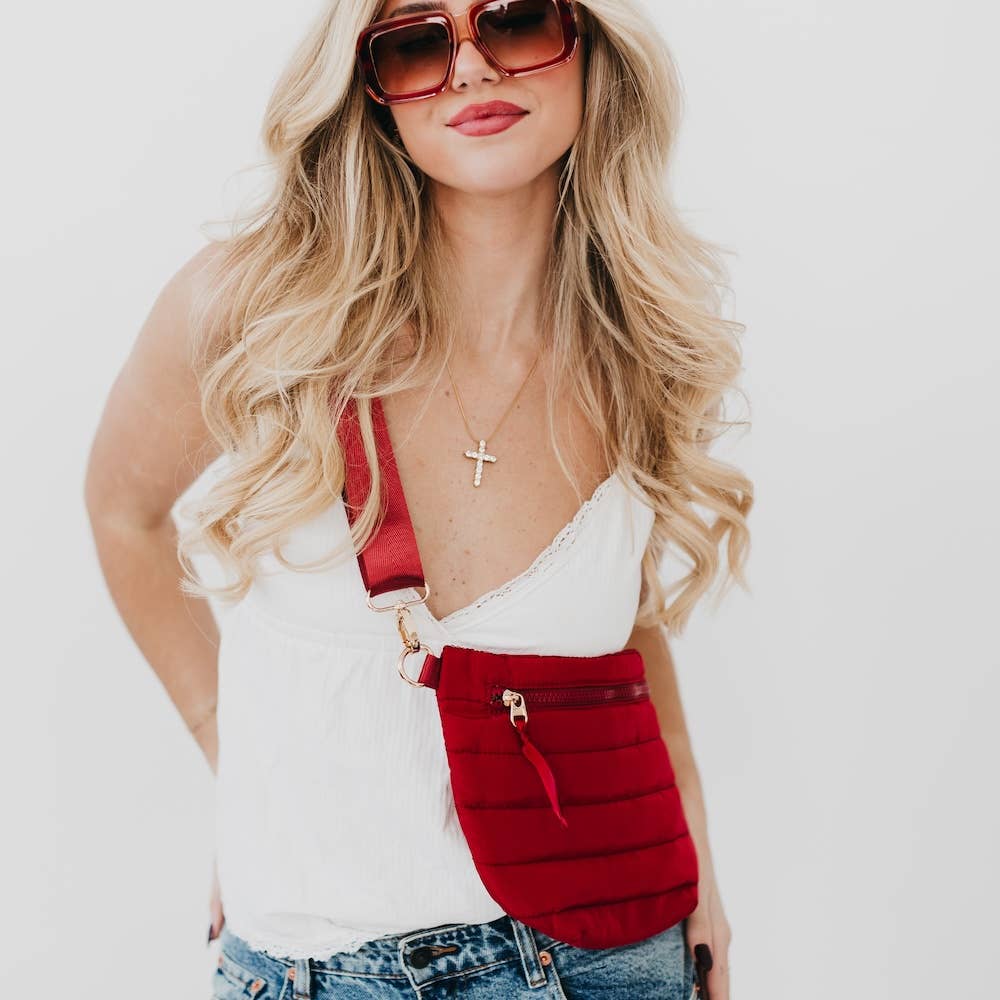 Jolie Puffer Belt Bag Crimson Red
