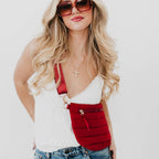 Jolie Puffer Belt Bag Crimson Red