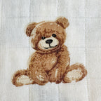 Bamboo Muslin Swaddle Baby Blanket (Teddy Bear)
