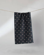 Black Folk Pixel Bar Towel