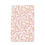 Christmas Candy Canes Red and Pink - Tea Towel
