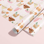 Holiday Cocktails Gift Wrap