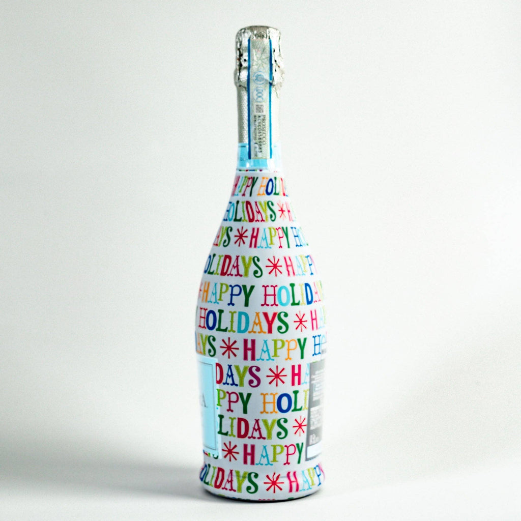 Bottle Wrap Happy Holidays - Prosecco Collection