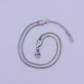 Snake Chain Bracelet 7 inch Gold Filled Chain: Silver