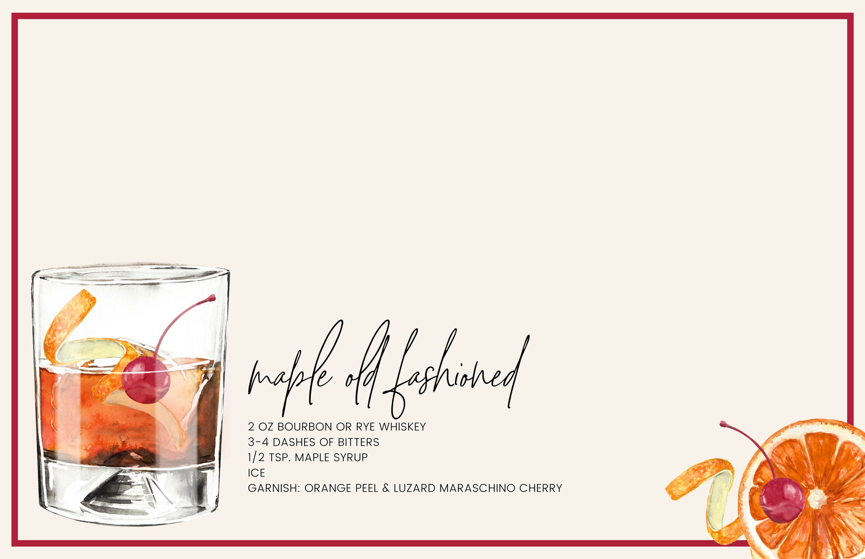 Interchangeable Tray Inserts - Cocktails Set of 10