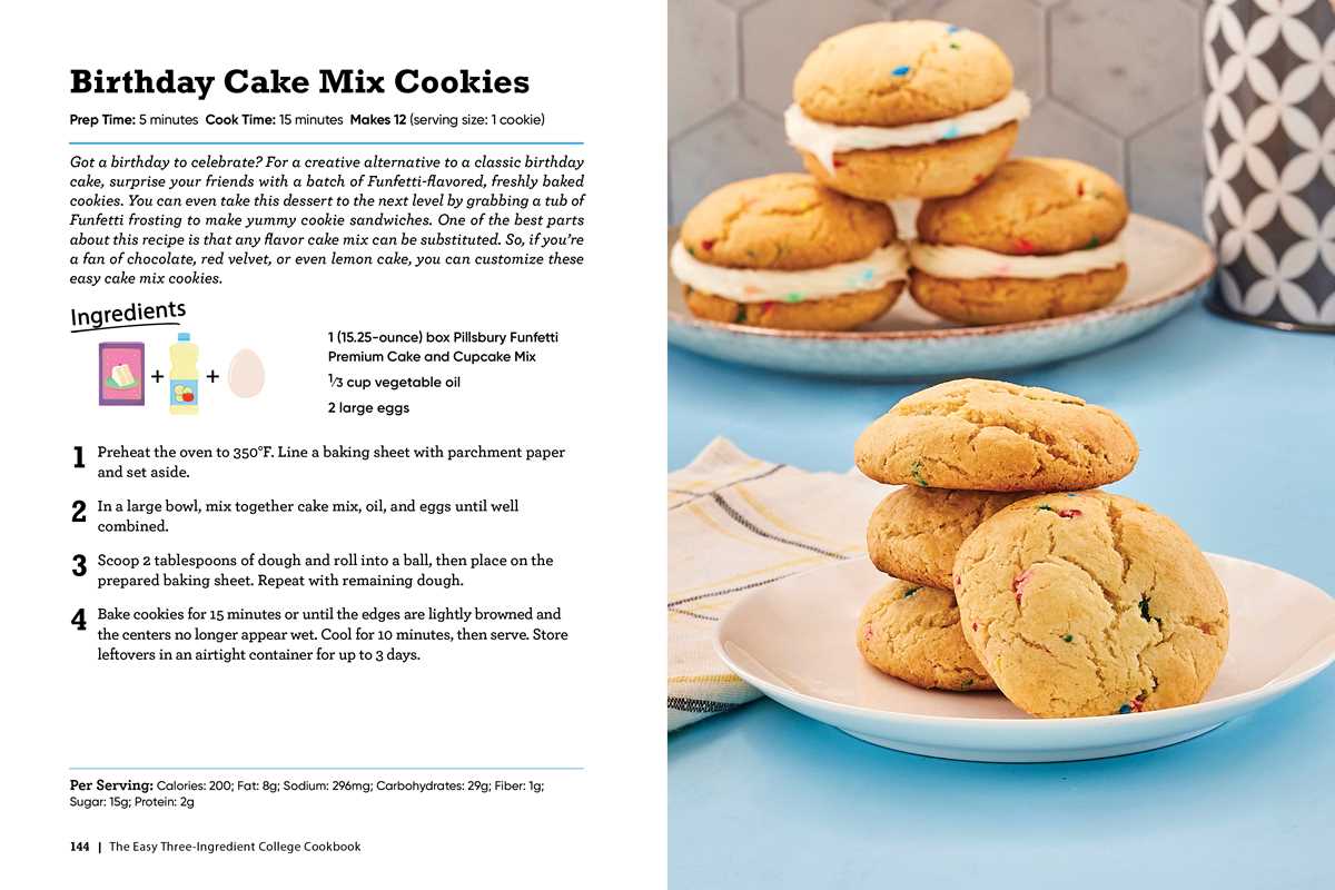 Easy Three-Ingredient College Cookbook by Robin Fields: Paperback; 160 pages / English