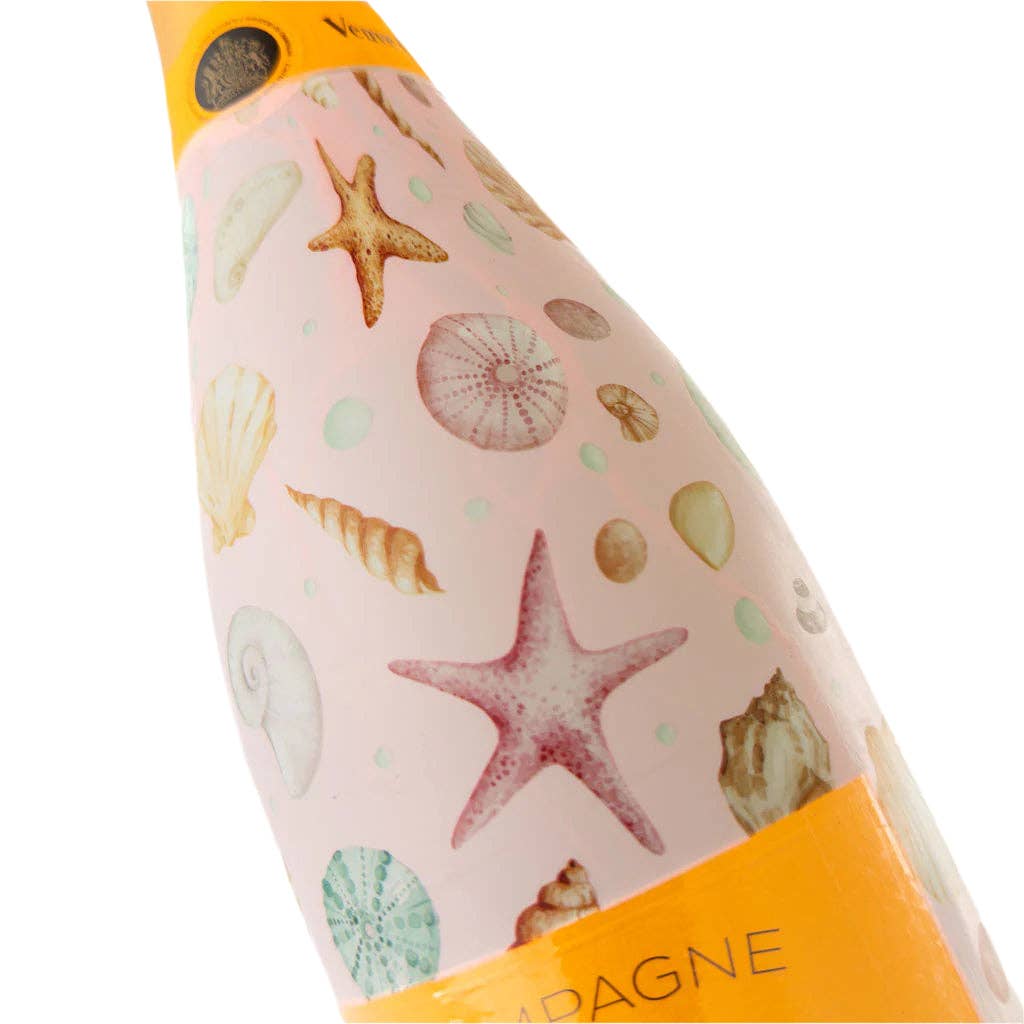 Bottle Wrap Pink Seashells - Champagne Collection