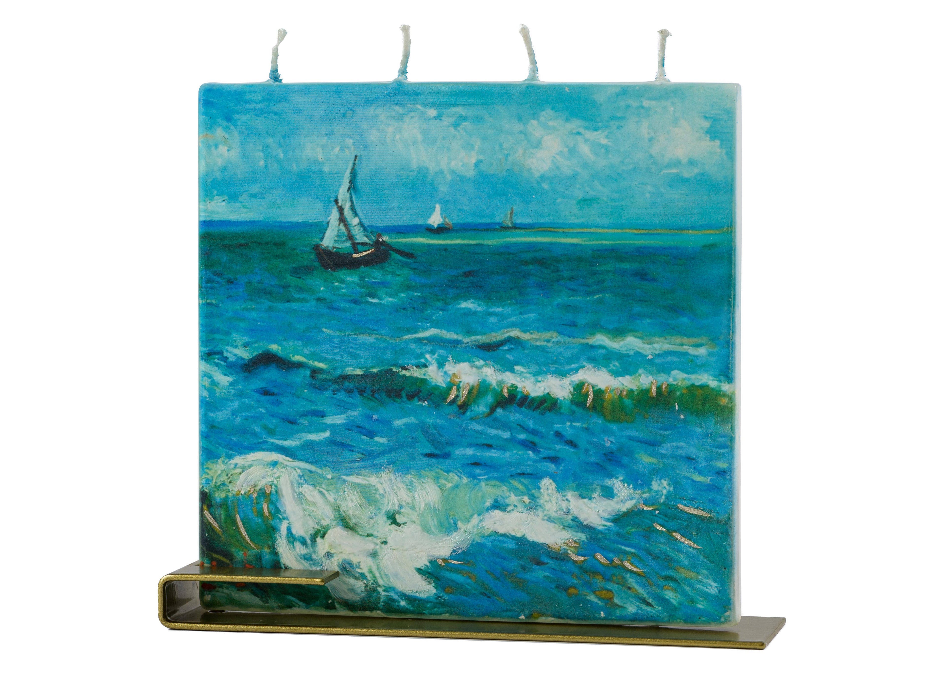 "Seascape at Saintes-Maries" by Vincent van Gogh 2 - Square