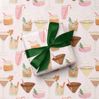 Holiday Cocktails Gift Wrap