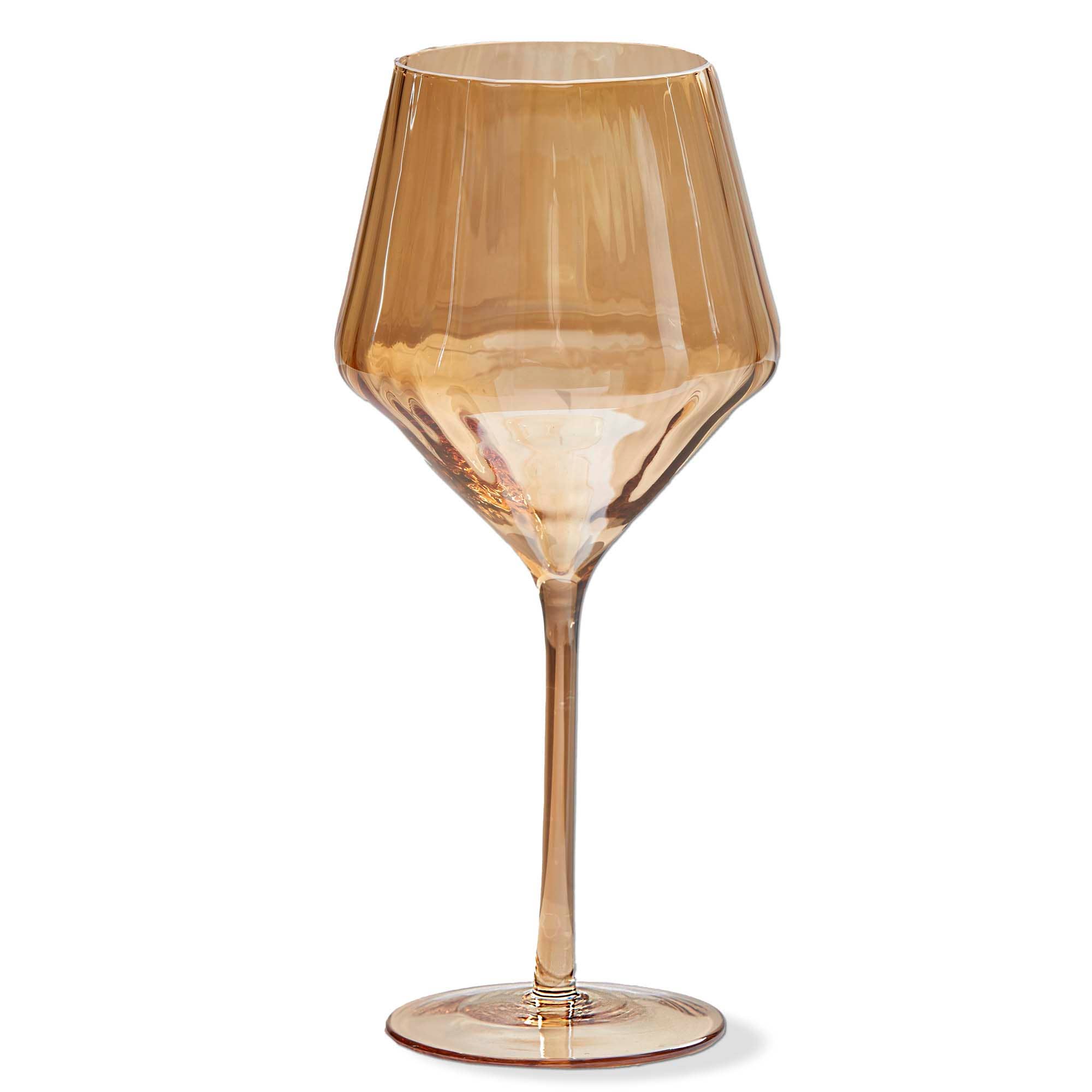 Chelsea Optic Wine Glass Amber Glass Everyday: Gold / Glass