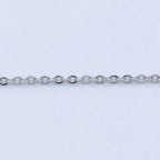 15.5'' Ready to Use Silver/White Gold Cable Link Necklace