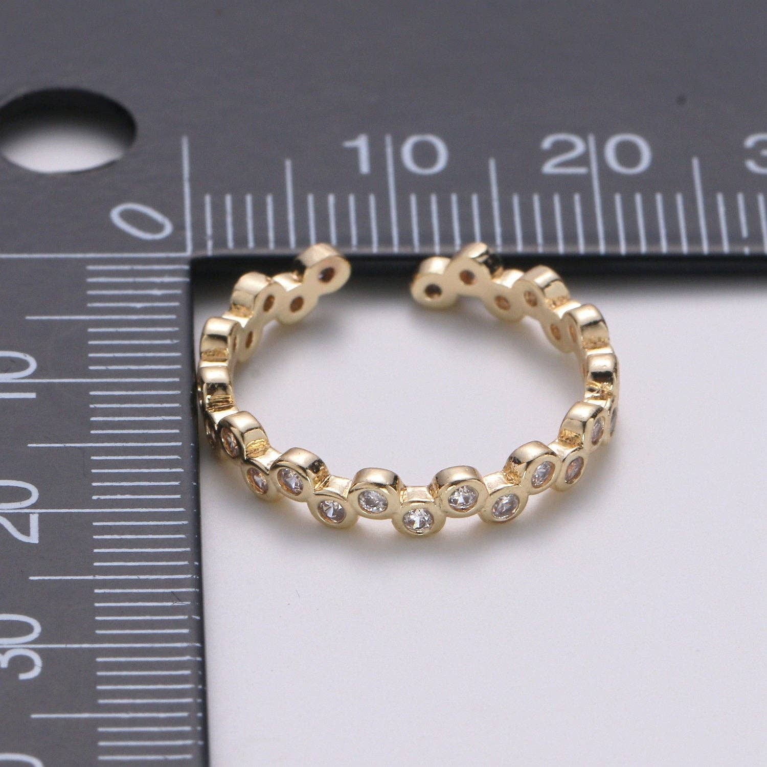 Dainty Gold Bezel Ring