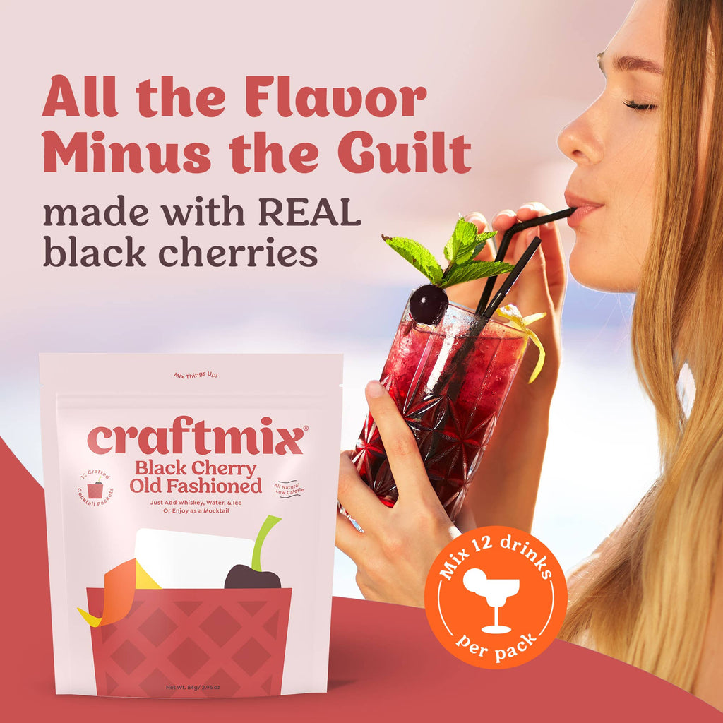 Black Cherry Old Fashioned Mixer - 12 Servings Multipack