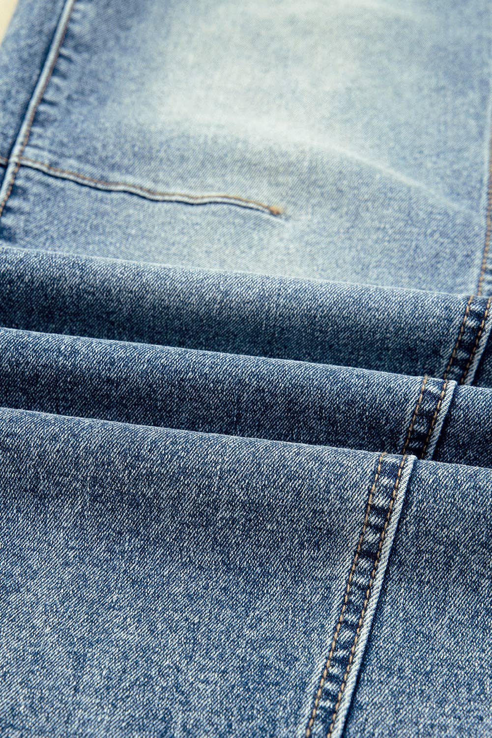 Denim Vintage Washed Seam Shift Jeans: Dusk Blue