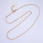 Stainless Steel 1mm Box Chain 18 Inch Necklace Silver