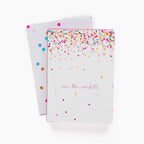 Cue The Confetti Greeting Card with Gift Inside (Confetti Mug Cake Mix)