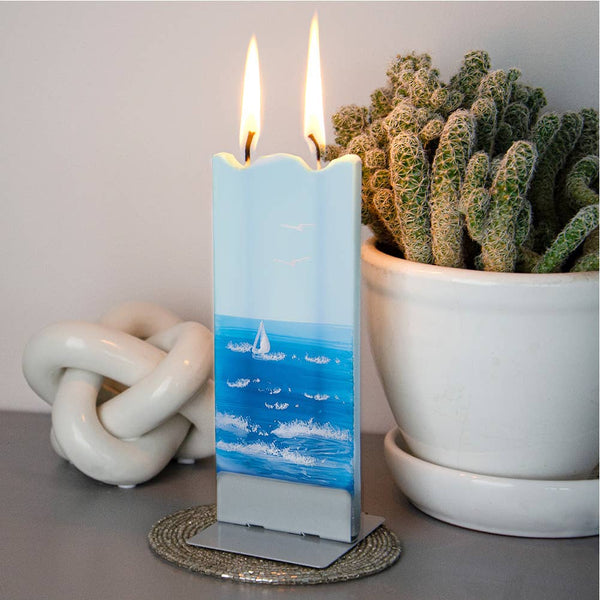 Flat Handmade Candle-Sailing