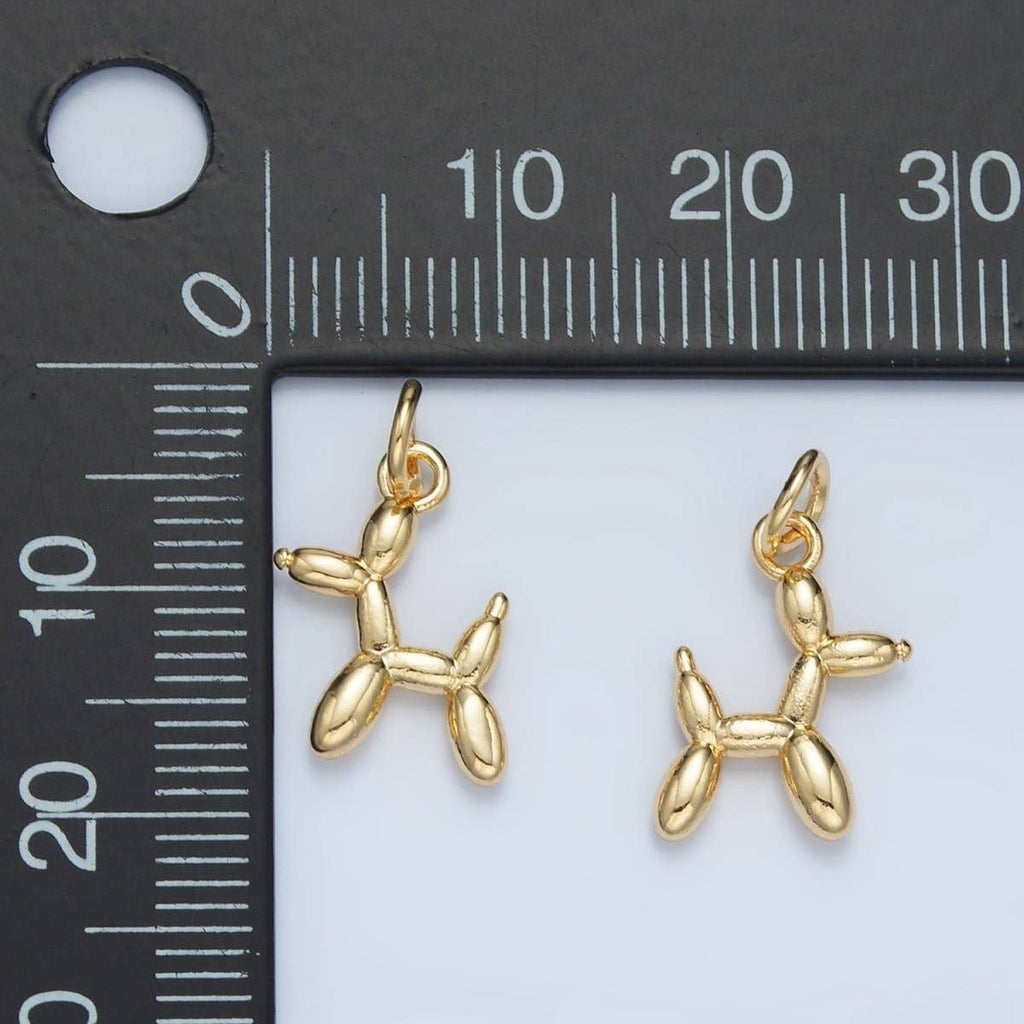 24K Gold Filled Balloon Dog Mini Charm