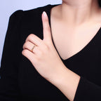Dainty Gold Rope Ring Open Adjustable Silver